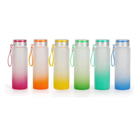 Colored Frosted Glass Bottles